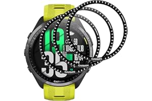 IQShield Verre Trempé pour Garmin Forerunner 965, 3 Pièces Haut Définition Protection écran, Vitre Protection de Anti Rayures, 3D Couverture Complète, Sensible au Toucher, 3 Pièces
