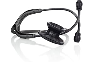 MDF INSTRUMENTS MDF BlackOut MD One Epoch Stetoscopio in Titanio Leggero, Due Testine, Adulto, Programma-componenti-gratuite-a-vita, Tubo: Nero, Testina e Archetto: BlackOut, MDF777TBO