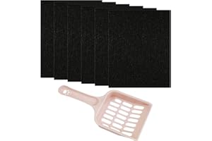 DHSBGWSX 6 Filtros de Carbón Activo para Arena de Gatos, 1 Pala y Filtro de Aire - Accesorios para Mascotas