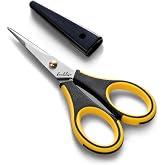 Beaditive - Precision Craft Scissors, Stainless Steel Blades with Protective Cap, Super Sharp Tip, Non-Slip TPR Handle, Adult