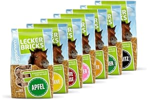 Eggersmann Lecker Bricks 7er Set – Pferdeleckerlis Mix Verschiedene Sorten – Leckerlimix für Pferde und Ponies, 7 x 1 kg