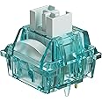 Akko Creamy Cyan Keyboard Switch, Clicky Switch, with LED Diffuser for Backlit Mechanical Keyboard, 5-Pin 50gf Pre Lubed Switches, MX Key Switch for DIY Kit/Gaming Keyboard(45pcs,Creamy Cyan)