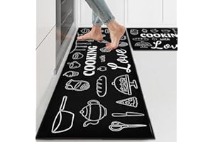 ‎PQCXXA PQCXXA Set of 2 Kitchen Rugs and Rugs, Oil Absorption Kitchen Mats, Doormat Rug Set for Kitchen, Laundry, Living Room (Dessert, 40 x 120 cm + 40 x 60 cm)