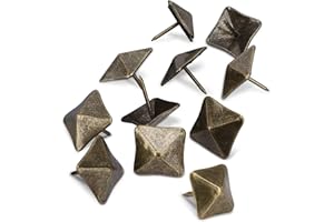 HERCHR Chiodi da Tappezzeria 50 pezzi, Spille Antiche a Testa Quadrata, Chiodi Decorativi per Tappezzeria, Chiodi per Mobili Decorativi a Forma Quadrata, Chiodini per Tappezzeria, Chiodo Decorativo