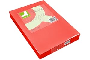 Q-CONNECT Connect Office Paper A4 500 Sheets Bright Red - Papel (Rojo, 80 g/m², 299 x 212 x 54 mm, 210 x 297)