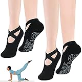 flintronic Calzini Antiscivolo Yoga Donna, Antiscivolo Calze Donna, Calze Yoga, Calzini Pilates Sportivi con Cinturino per Yo
