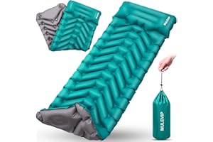MULEVIP Materassino Campeggio Autogonfiabile, Materassino Gonfiabile Impermeabile, con Pompa Incorporata, 9cm Spessore per Backpacking,Viaggio,Campeggio,Spiaggia,All'aperto & Interno