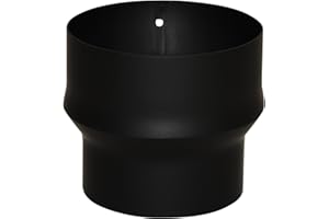 Kamino-Flam Ampliamento tubo forno tubo fumo per tubi da 120 mm a 150 mm, testato secondo la norma EN 1856-2, nero