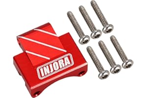 INJORA Rear Axle Truss Upper Link Mount CNC Aluminium Zubehör für Axial SCX24 C10 JLU Gladiator Bronco Upgrade Teil(Rot)