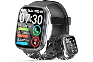 CILLSO Reloj Inteligente Hombre Mujer, 1.95" Smartwatch con Llamadas Bluetooth y Notificación, 110+ Modos Deportivos Smart Watch con Podómetro/Pulsómetro/Sueño, IP68 Pulsera Actividad para Android iOS