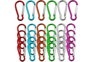 senvenelec 5cm Haute qualité forme de gourde Mousqueton Porte-clés, mini mousqueton, mousqueton en aluminium, mousqueton et pince, mousqueton, (ne convient pas à l'escalade!) - 30pcs
