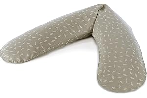 Theraline - Cuscino per allattamento con imbottitura in microperle, fodera inclusa, 190 cm