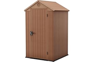 Keter Gartenhaus Darwin 4 x 4, Holzoptik, braun, 1,4 m², 125,8 x 117 x 205 cm