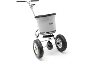 The Handy Broadcast Spreader for Fertiliser, Seed or Refined Salt - 23kg Hopper, Adjustable Spread, Puncture Proof Tyres & 2 Year Guarantee
