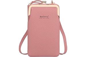 YIXUAN LLC Yixuan Borse a Tracolla da Donna, Piccola, Mini Portafogli Porta Cellulare (Rosa Scuro)