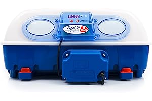 Borotto Real 49 Plus Inkubator, Vollautomatische Ei Wendung für 49 Eier oder 196 kleine Eier, Universell für Diverse Eier, Brutmaschine Hühner, Fasane, Gänse u.v.m., TÜV Süd geprüft