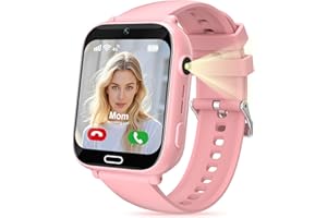 Ignovate Smartwatch Kinder, 4G Kinder Smartwatch Uhr mit GPS, Telefon, Videoanrufen, Sprachchat, SOS, Spiele, Wecker, Schulmodus, Taschenlampe, Smart Watch für Jungen Mädchen 4-16 Jahre