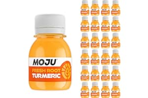 MOJU Turmeric Shots (24 x 60ml), Pure Super Root Boost, Natural Ingredients, No Added Sugars or Sweeteners, Vegan, Energy Shots