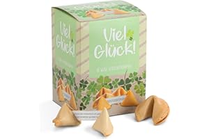 ‎FOOD CREW FOOD Crew 10 Glückskekse „Viel Glück” - Glückskeks als kleine Geschenke Idee für Familie, Freunde, Kollegen - Viel Glück Geschenke – Glückskekse Silvester oder als nettes Mitbringsel zu Abendessen