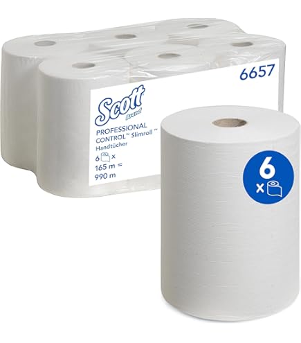 Industrielle Papierwischtücher 2-lagig - 2 Rollen Mit 815 Blättern