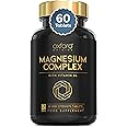 Advanced Magnesium Complex with Vitamin B6 | Made in The UK | Magnesium Supplements for Restless Leg Syndrome Relief, Leg Cramps & Sleep | Mag Citrate, Oxide & VIT B6 | 60 Capsules