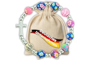 ELBKAISER Kommunion Geschenke für Mädchen – Kommunion Armband für Mädchen, Erstkommunion Geschenke Mädchen, Kinderarmband Mädchen mit Perlen, Armband für Mädchen zur Kommunion