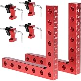 QWORK&reg; Set of 2 90 Degree Angled Joinery Clamps - 140mm - Aluminium Alloy