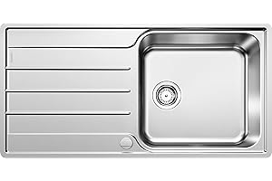 BLANCO 523035 Lantos XL 6 S-IF, Stainless Steel Sink for 60 cm Wide Base Cabinets, With IF Flat Rim and Extra Large Basin