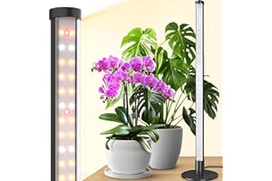 Barrina Grow Lights for Indoor Plants, 20W 2FT/60cm T10 Desk LED Plant Light, Hanging and Standing, Table Top Full Spectrum Vertical Grow Light and On/Off Switch for Seedlings Vegs Flowers