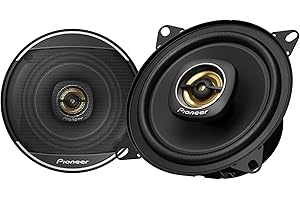 Pioneer TS-A1081F 10 cm 2-drożny koncentryczny zestaw z 2 głośnikami (każdy o mocy maks. 230 W, sinusie 50 W), wysoka wydajność, głębokość montażu 43 mm, otwór montażowy 106 mm, z maskownicą