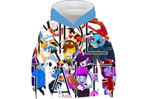 EAST-HAI-BUY Sans Undertale 3D Print Felpa con Cappuccio Bambini Fashion Ragazzi Ragazze Felpe con Cappuccio a Maniche Lunghe Felpa Casual Cosplay Jacket Pullover
