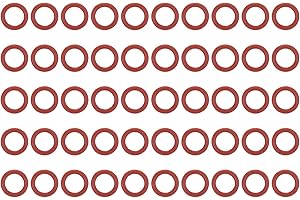 UHATa Silicone Rubber O Rings 6mm ID, 9mm OD, 1.5mm Width VMQ Washer Gasket Sealing-Applications for Pressure Washer Plumbing Sealing-[Qty 100 Red]