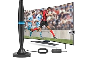 CNMTCCO Indoor TV Aerial with 250+ Miles Range, 4K 1080P HDTV Aerial Ultra for All TVs