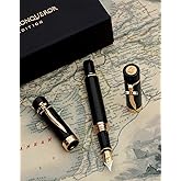 Piguet Gen&egrave;ve &ndash; Luxury and Ergonomic Fountain Pen &ndash; Fatih Sultan Mehmed Special Series &ndash; German M Tip, Gold Plated &ndash; Universal Cartridge &
