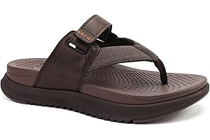 ONCAI Mens Orthopedic Flip Flops Men's Walking Sandals with Arch Support Sport Recovery Sandal for Man size 6-13