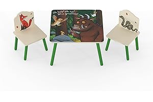 Kidsaw Gruffalo Table and 2 Chairs, Green, Cream, Childs, 18m to 6 yrs