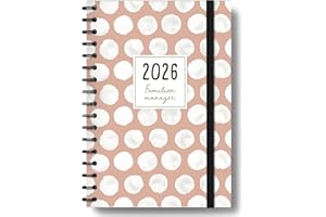 ‎PAPERLIONS Familienplaner 2026 Buch A5 [Blattgold] I 5 Spalten I 1 Woche 2 Seiten I Praktischer Familienkalender mit Jahresübersichten, Schulferien uvm. Familienkalender 2026 Buchkalender Ringbuch