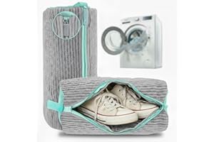 GENERICO Sacchetto Lavaggio Scarpe Morbido per Lavatrice – 2 Pezzi XL – Rete Traspirante e Cerniera Rinforzata – Protezione Completa per Scarpe Sportive, Uomo Donna, Bambino – Riutilizzabile e Lavabile