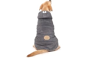 ZUNEA Abrigos Chaquetas para Perros Invierno Cálido Chaleco Ropa Forro Polar Sudaderas con Capucha Resistente al Viento Mascota Cachorro Chihuahua Ropa para Perro Pequeño Mediano Grande Gris 3XL