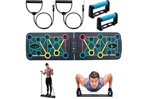 Venprodium 17 in 1 Push Up Board, Multi-Function Board | Push-up-verktyg, vikbar push-up-bräda, push-up-bräda, 2 dragrep, push-up-verktyg hemma