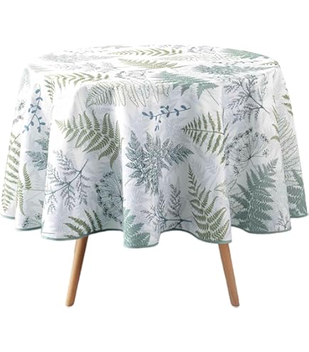 Nappe enduite Mimosa Parme fond lin - Fleur de Soleil - Marques de France