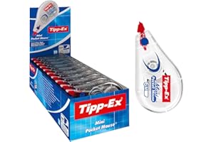 Tipp-Ex Mini Pocket Mouse | Ruban Correcteur Ultra-Résistant | Application Fluide & Précise | Format Compact & Pratique | Lot de 10 - 6m x 5mm