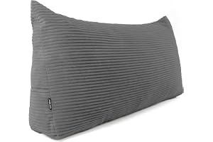 POKAR Ryggkudde 100x50x20 cm | Kilkudde Ryggstöd med Sidofickor