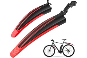 Ledeak Guardabarros Bicicleta, 2-Piezas Universal Ajustable Trasero Delantero Montaña Carretera Bicicletas Defensa Bici contra Salpicaduras Mud Guard Funda de Protección Accesorios