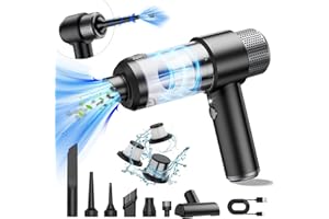 SEVNDE handheld vacuum cleaner, 13000Pa Car Vacuum Portable Cordless, Rechargeable High Power Car Vacuum Cleaner & Air Duster, with LED Light, Cleaning for Kitchen, Car, Computer desktop, Pet, Home