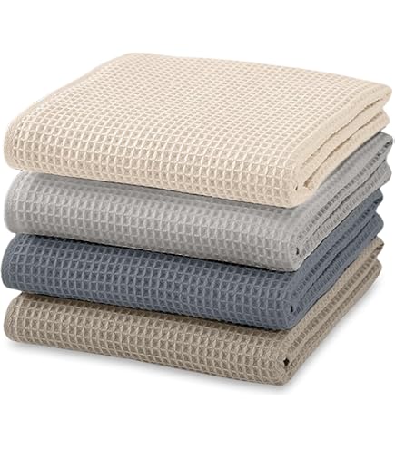 Set Di 6 Strofinacci Da Cucina Elegant Comfort In Cotone Turco A Trama Waffle Asciugamani Di Carta Assorbenti Morbidi E Multiuso Ad Asciugatura Rapida 40 X 63 Cm Color Tortora 95237544