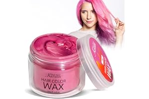 ‎MAGIC MASTER KERATIN Haarfarbe Wachs, Magic Master Keratin Temporäre Frisur Creme Instant farbiger Ton für Männer und Frauen Party, Festival, Cosplay(Rosa)