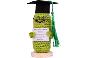 Mwmoeen Positive Kartoffel Puppe, Kreative Strickwolle Pocket Hug Positive Kartoffel Motivationsgeschenke mit Doktorhut Geschenk bei Prüfungen Abschlussfeier für Freundin Geschenke(F5)
