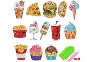 Favson 5D Diamand Painting Set für Kinder, Diamond Aufkleber Painting Sticker Set, Kinder und Erwachsene Anfänger Eiscreme Diamant Aufkleber Kit, für Mädchen Notebook, Cup,Geburtstagsgeschenk