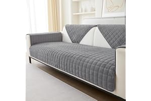 GKXLH Soft Flannel Sofa Covers Washable - New Sofa Cushion Covers, Non-Slip Sofa Cover 1 2 3 Seater Couch Covers for Sectional Sofa, Sofa Slipcovers L Shape Furniture Protector (Grey, 70x180cm)